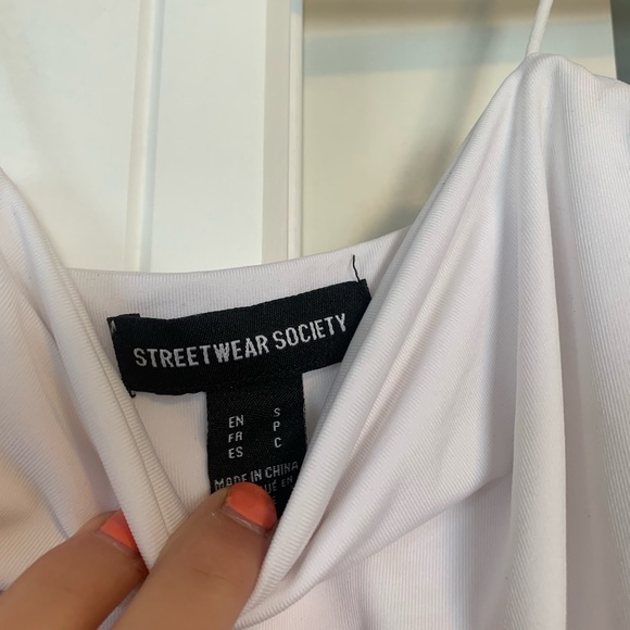 Street ware society white square neck body suit! - Picture 3 of 4